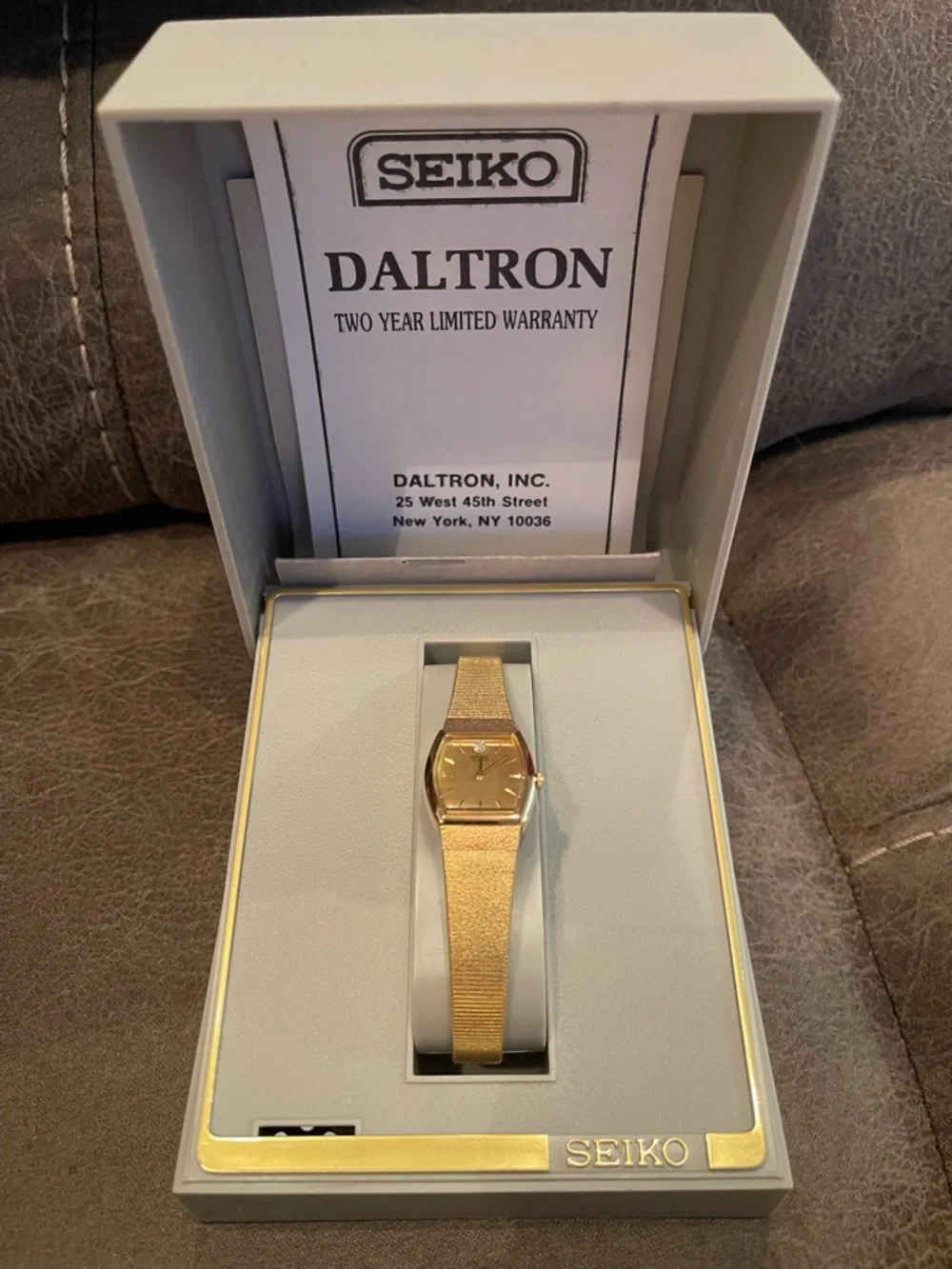 Seiko Gold Tone Slim Bracelet Watch - Picture 2 of 6